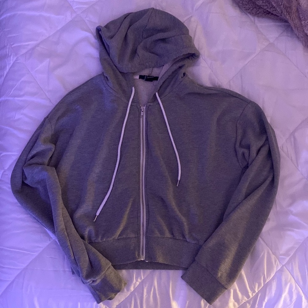 Medium grey zip up hoodie